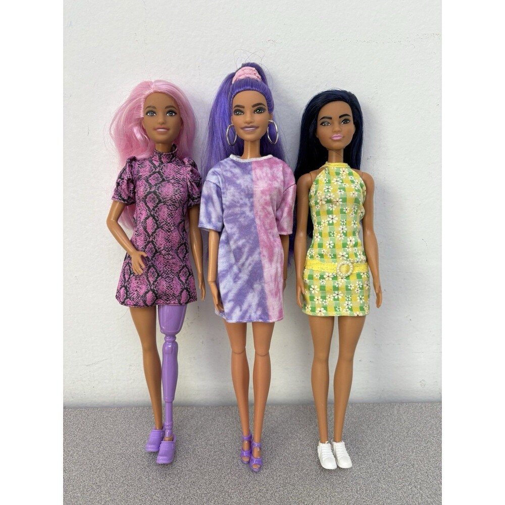 Mattel Barbie Fashionista Doll, Prosthetic Purple Leg, Long Purple Hair
